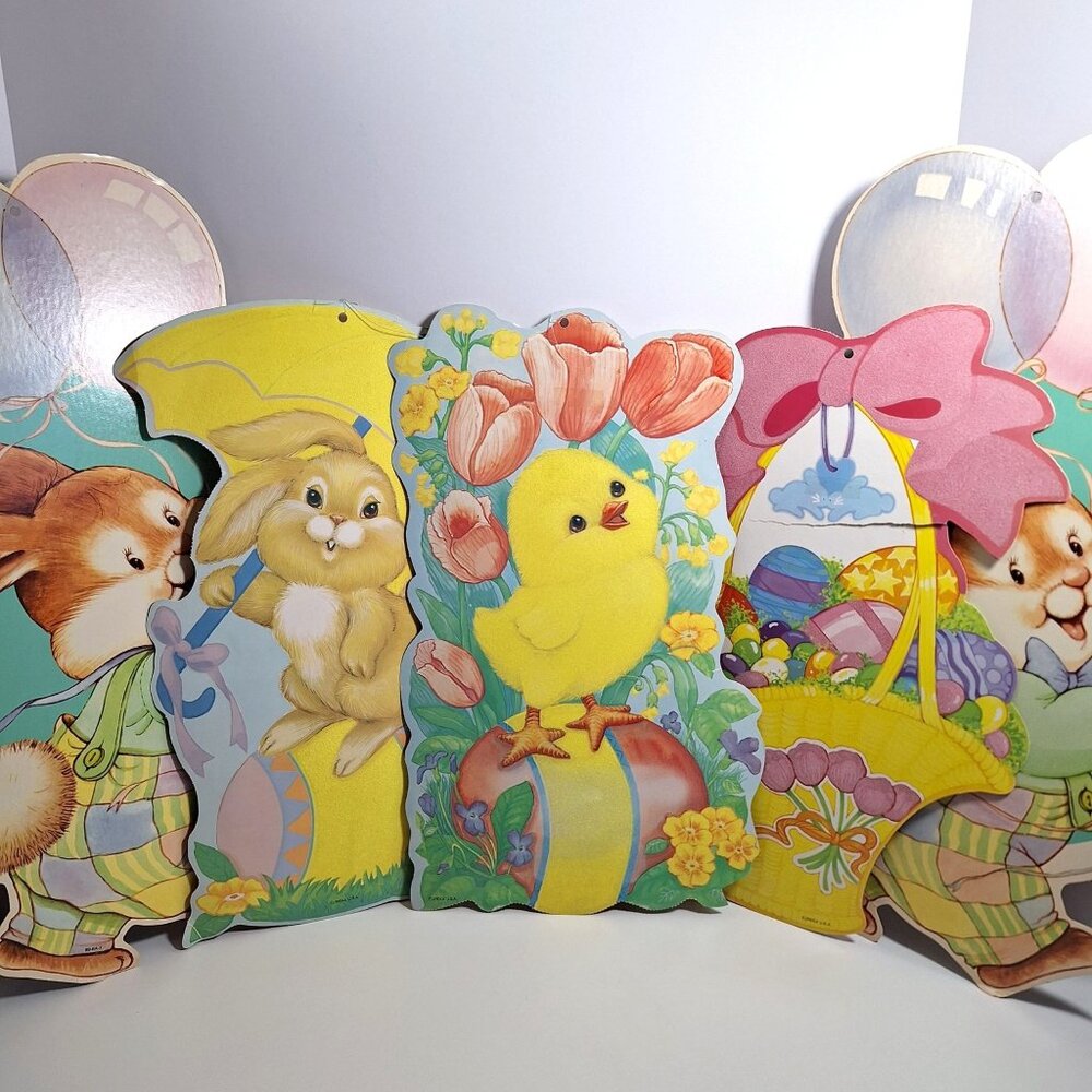 Easter Vintage 20" Die Cut Cardboard Wall Decorations Eureka American Greetings